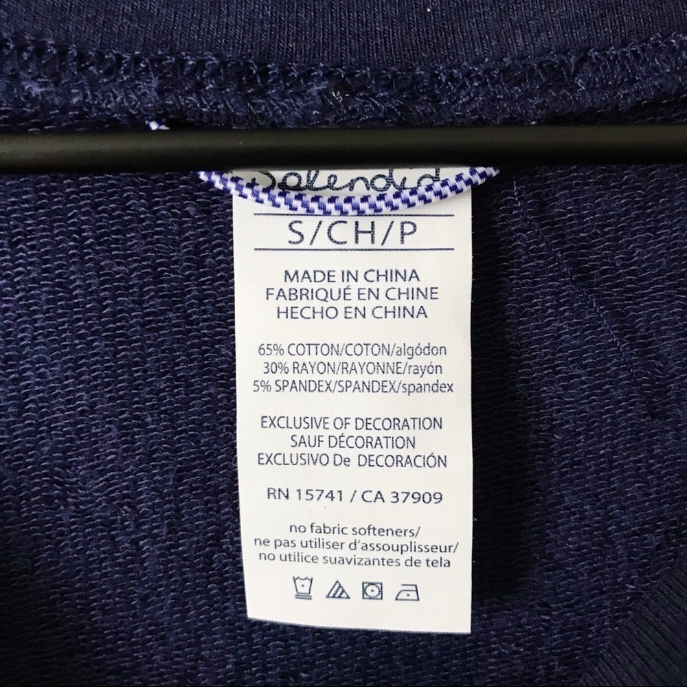 Splendid NWT Cropped Tank Top Side Snaps Blue Sm - Picture 6 of 8